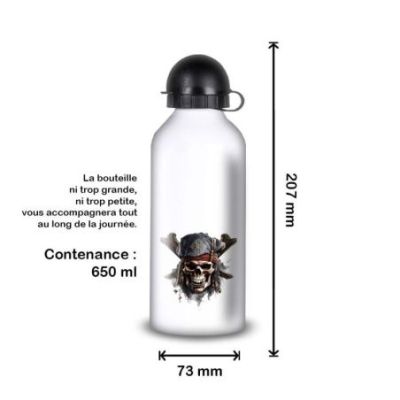Gourde Alu et Thermos TÃªte de Mort Pirates