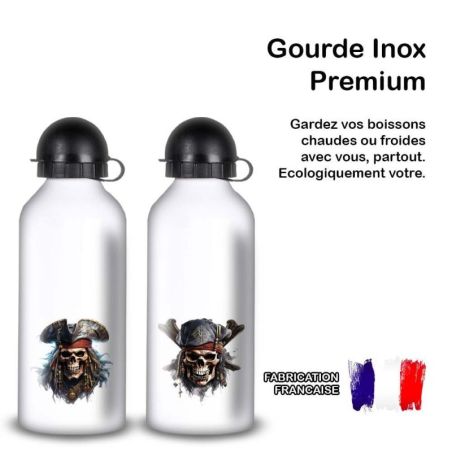 Gourde Alu et Thermos Tête de Mort Pirates Gourde Alu et Thermos Tête de Mort Pirates