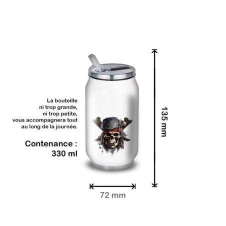 Gourde Alu et Thermos Tête de Mort Pirates Gourde Alu et Thermos Tête de Mort Pirates