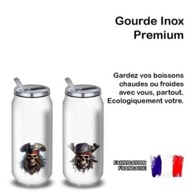 Gourde Alu et Thermos TÃªte de Mort Pirates