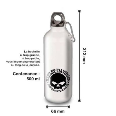 Gourde Alu et Thermos Harley Davidson Logo Skull