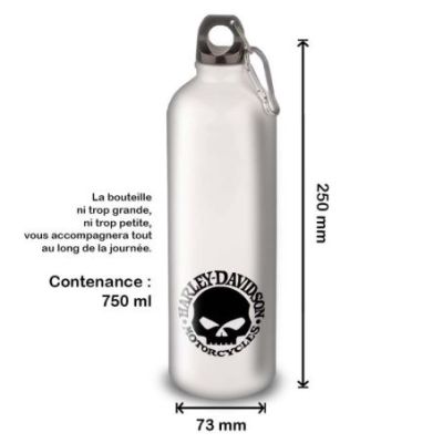 Gourde Alu et Thermos Harley Davidson Logo Skull