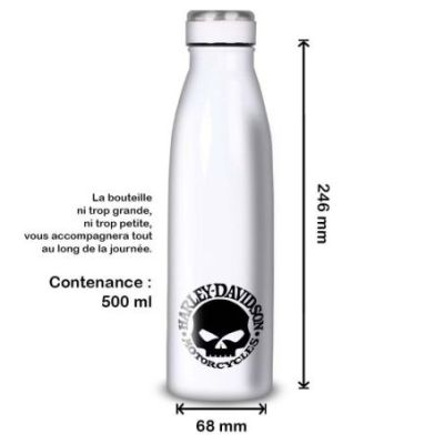 Gourde Alu et Thermos Harley Davidson Logo Skull