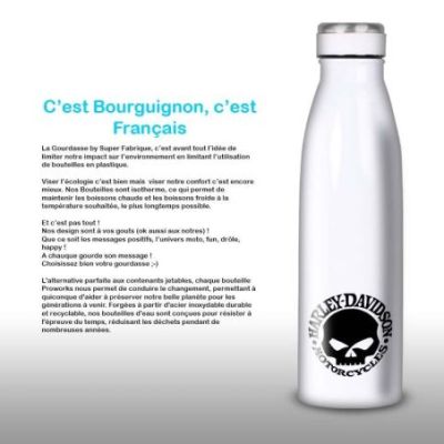 Gourde Alu et Thermos Harley Davidson Logo Skull