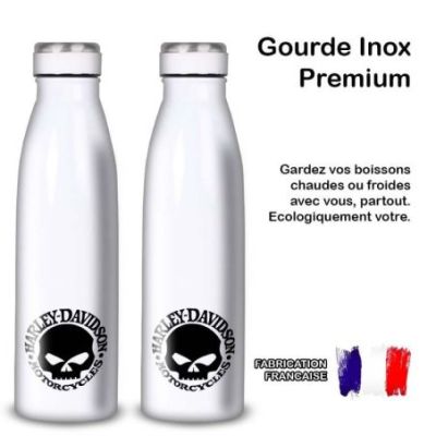 Gourde Alu et Thermos Harley Davidson Logo Skull