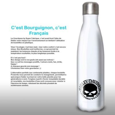 Gourde Alu et Thermos Harley Davidson Logo Skull