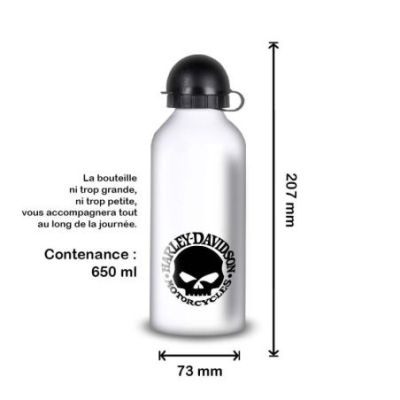 Gourde Alu et Thermos Harley Davidson Logo Skull