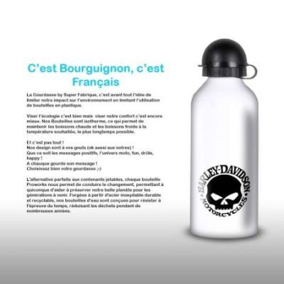 Gourde Alu et Thermos Harley Davidson Logo Skull