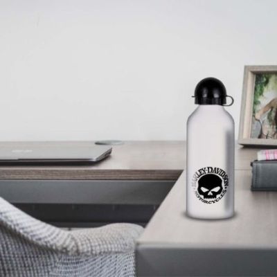 Gourde Alu et Thermos Harley Davidson Logo Skull