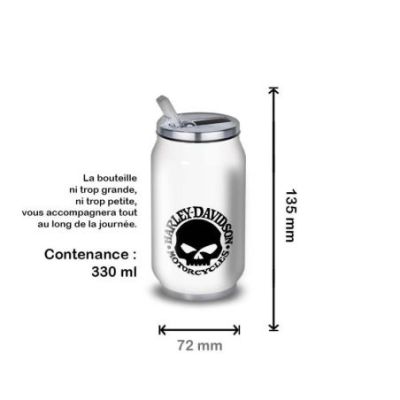 Gourde Alu et Thermos Harley Davidson Logo Skull