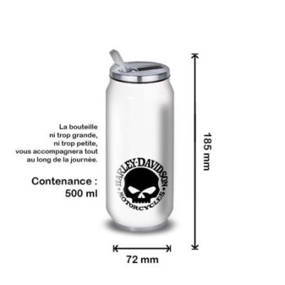 Gourde Alu et Thermos Harley Davidson Logo Skull
