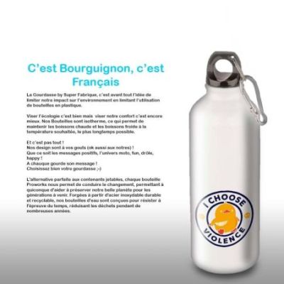 Gourde Alu et Thermos Duck - I choose violence