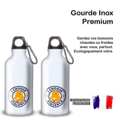 Gourde Alu et Thermos Duck - I choose violence