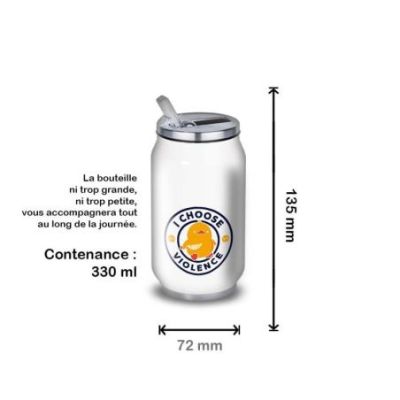 Gourde Alu et Thermos Duck - I choose violence