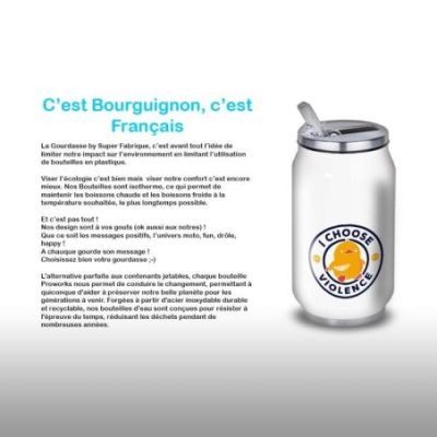 Gourde Alu et Thermos Duck - I choose violence