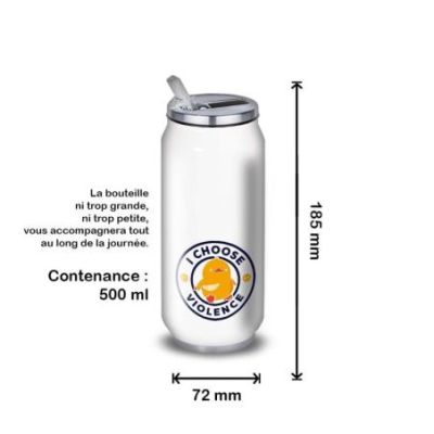 Gourde Alu et Thermos Duck - I choose violence