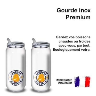 Gourde Alu et Thermos Duck - I choose violence