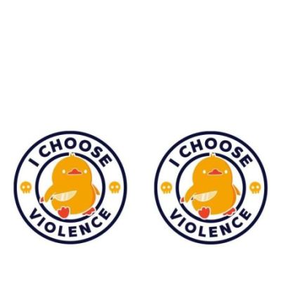 Gourde Alu et Thermos Duck - I choose violence