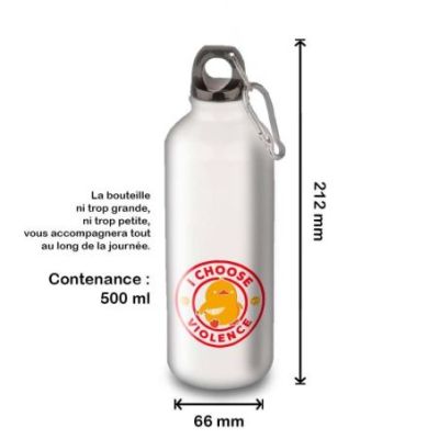 Gourde Alu et Thermos Duck - I choose violence - Rouge et Jaune