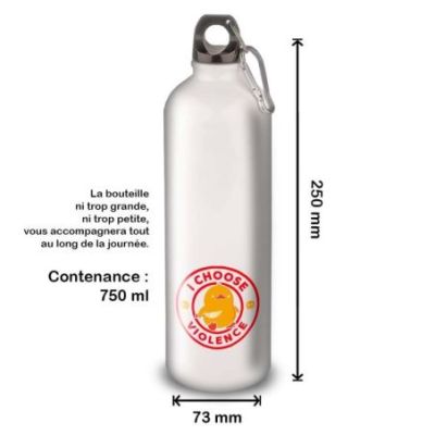 Gourde Alu et Thermos Duck - I choose violence - Rouge et Jaune