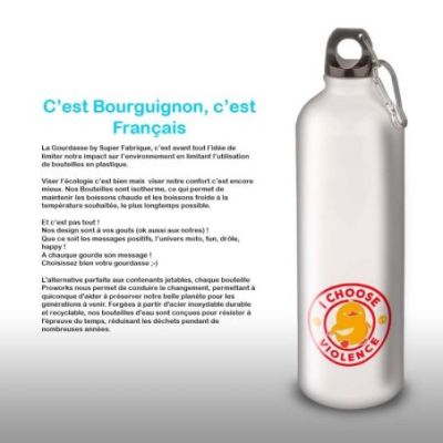 Gourde Alu et Thermos Duck - I choose violence - Rouge et Jaune