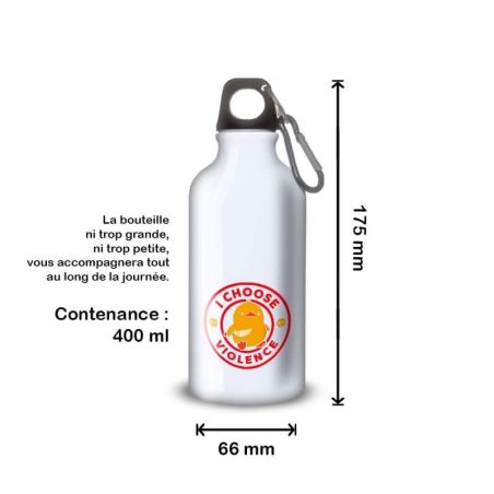 Gourde Alu et Thermos Duck - I choose violence - Rouge et Jaune Gourde Alu et Thermos Duck - I choose violence - Rouge et Jaune