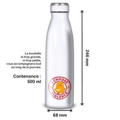 Gourde Alu et Thermos Duck - I choose violence - Rouge et Jaune