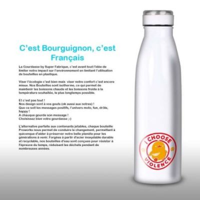 Gourde Alu et Thermos Duck - I choose violence - Rouge et Jaune