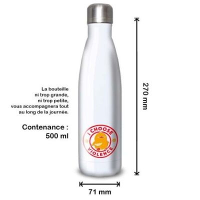 Gourde Alu et Thermos Duck - I choose violence - Rouge et Jaune