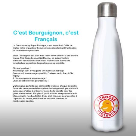 Gourde Alu et Thermos Duck - I choose violence - Rouge et Jaune Gourde Alu et Thermos Duck - I choose violence - Rouge et Jaune