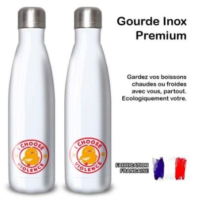 Gourde Alu et Thermos Duck - I choose violence - Rouge et Jaune