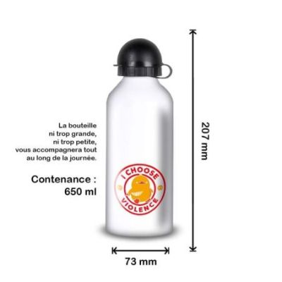 Gourde Alu et Thermos Duck - I choose violence - Rouge et Jaune