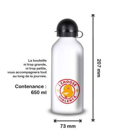 Gourde Alu et Thermos Duck - I choose violence - Rouge et Jaune Gourde Alu et Thermos Duck - I choose violence - Rouge et Jaune