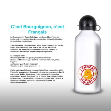 Gourde Alu et Thermos Duck - I choose violence - Rouge et Jaune Gourde Alu et Thermos Duck - I choose violence - Rouge et Jaune