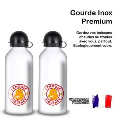 Gourde Alu et Thermos Duck - I choose violence - Rouge et Jaune