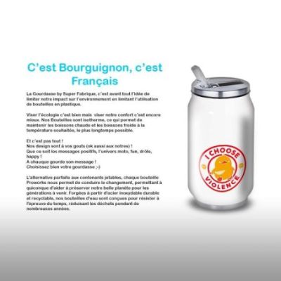 Gourde Alu et Thermos Duck - I choose violence - Rouge et Jaune