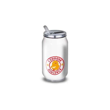 Gourde Alu et Thermos Duck - I choose violence - Rouge et Jaune Gourde Alu et Thermos Duck - I choose violence - Rouge et Jaune