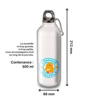 Gourde Alu et Thermos Duck - I choose violence - Bleu