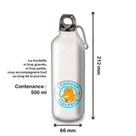 Gourde Alu et Thermos Duck - I choose violence - Bleu