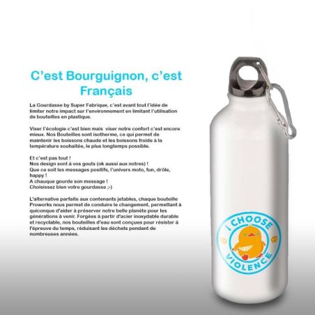 Gourde Alu et Thermos Duck - I choose violence - Bleu Gourde Alu et Thermos Duck - I choose violence - Bleu