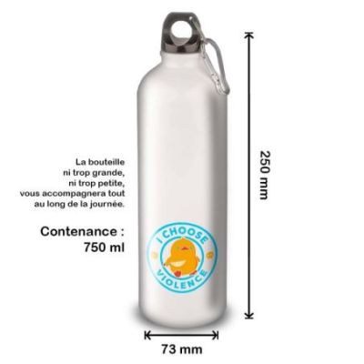 Gourde Alu et Thermos Duck - I choose violence - Bleu