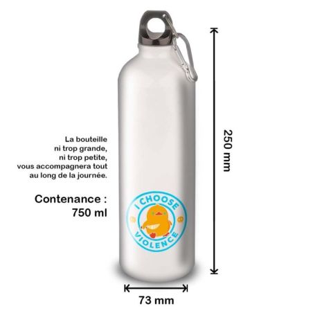 Gourde Alu et Thermos Duck - I choose violence - Bleu Gourde Alu et Thermos Duck - I choose violence - Bleu