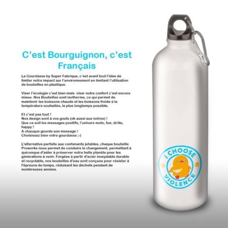 Gourde Alu et Thermos Duck - I choose violence - Bleu Gourde Alu et Thermos Duck - I choose violence - Bleu