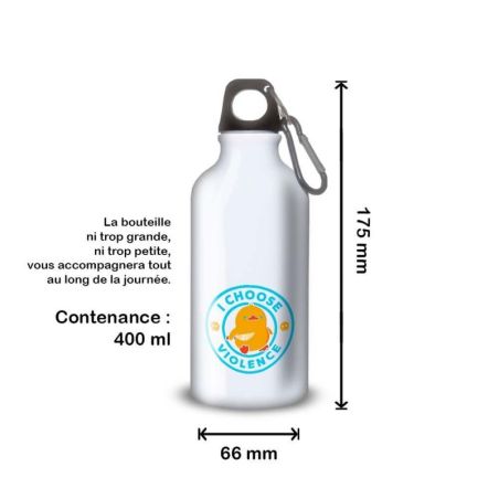 Gourde Alu et Thermos Duck - I choose violence - Bleu Gourde Alu et Thermos Duck - I choose violence - Bleu