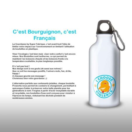 Gourde Alu et Thermos Duck - I choose violence - Bleu Gourde Alu et Thermos Duck - I choose violence - Bleu
