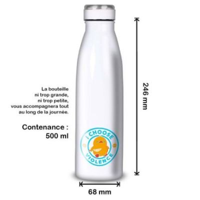 Gourde Alu et Thermos Duck - I choose violence - Bleu