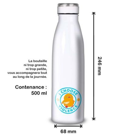 Gourde Alu et Thermos Duck - I choose violence - Bleu Gourde Alu et Thermos Duck - I choose violence - Bleu