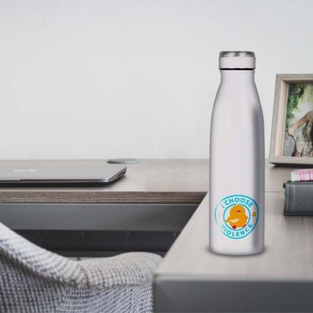 Gourde Alu et Thermos Duck - I choose violence - Bleu Gourde Alu et Thermos Duck - I choose violence - Bleu