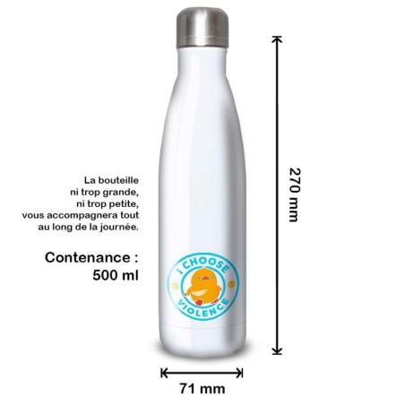 Gourde Alu et Thermos Duck - I choose violence - Bleu Gourde Alu et Thermos Duck - I choose violence - Bleu