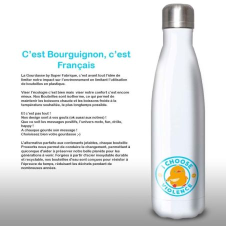 Gourde Alu et Thermos Duck - I choose violence - Bleu Gourde Alu et Thermos Duck - I choose violence - Bleu